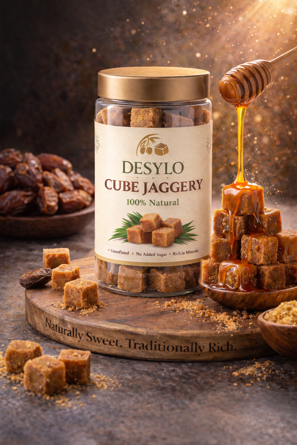 DESYLO Dates Cube Jaggery – 100% Natural, No Added Sugar