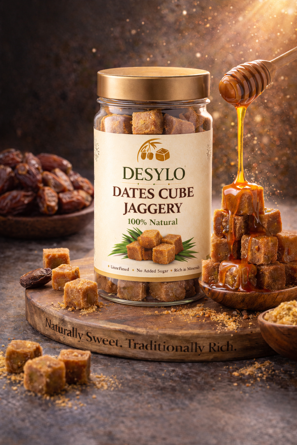 DESYLO Dates Cube Jaggery – 100% Natural, No Added Sugar