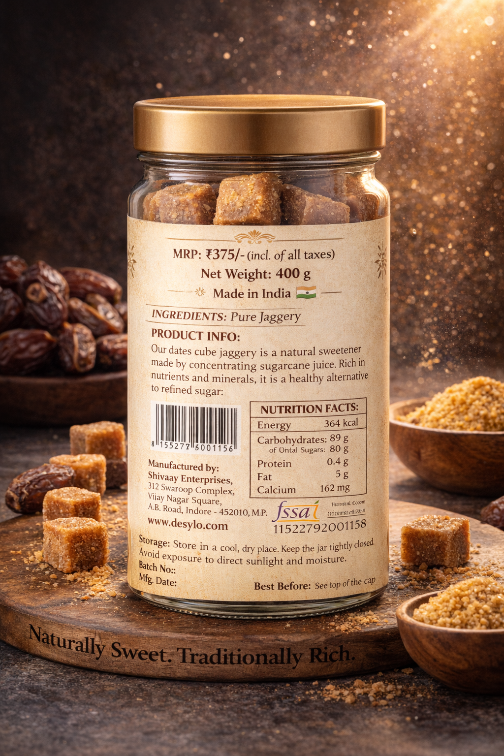 DESYLO Dates Cube Jaggery – 100% Natural, No Added Sugar